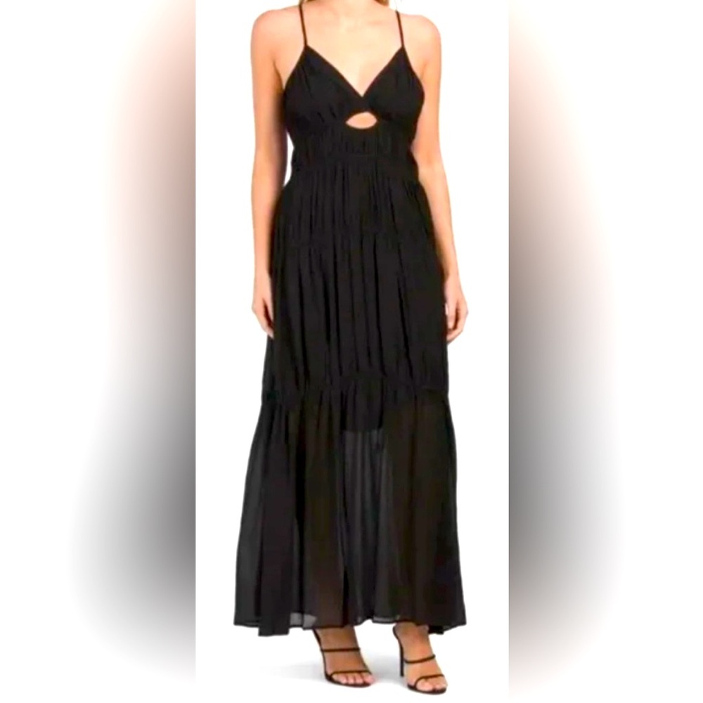 YFB Delphine Chiffon Cut Out Maxi Dress